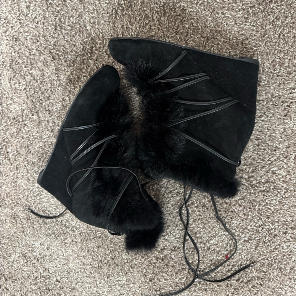 Cecelia New York fury wedge heel boots